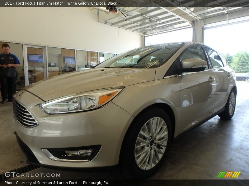 White Gold / Charcoal Black 2017 Ford Focus Titanium Hatch