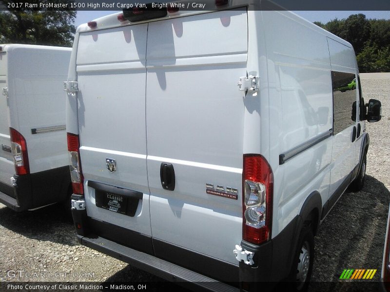 Bright White / Gray 2017 Ram ProMaster 1500 High Roof Cargo Van