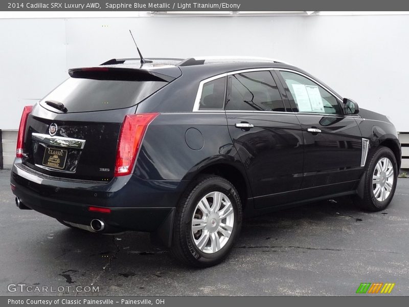Sapphire Blue Metallic / Light Titanium/Ebony 2014 Cadillac SRX Luxury AWD