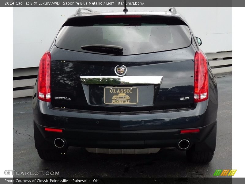 Sapphire Blue Metallic / Light Titanium/Ebony 2014 Cadillac SRX Luxury AWD