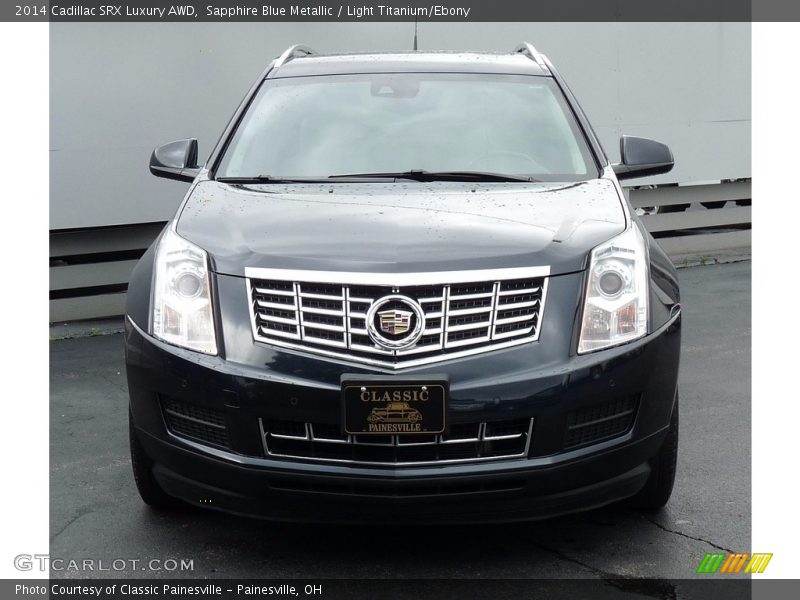 Sapphire Blue Metallic / Light Titanium/Ebony 2014 Cadillac SRX Luxury AWD