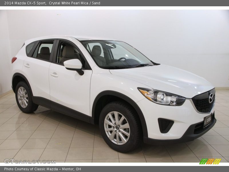 Crystal White Pearl Mica / Sand 2014 Mazda CX-5 Sport