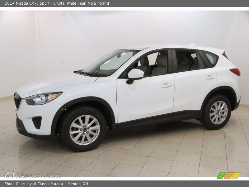 Crystal White Pearl Mica / Sand 2014 Mazda CX-5 Sport