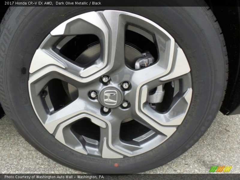 Dark Olive Metallic / Black 2017 Honda CR-V EX AWD