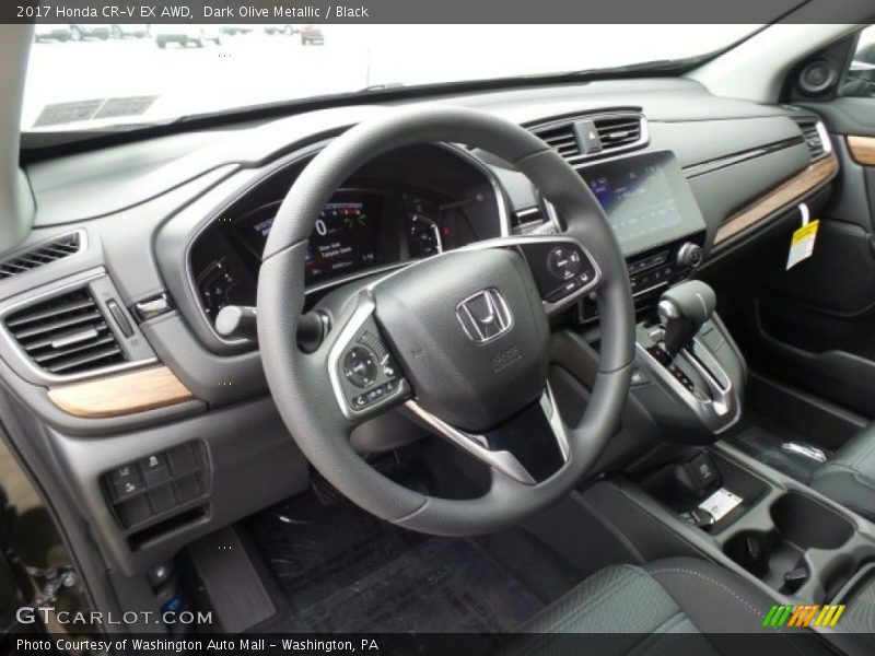 Dark Olive Metallic / Black 2017 Honda CR-V EX AWD