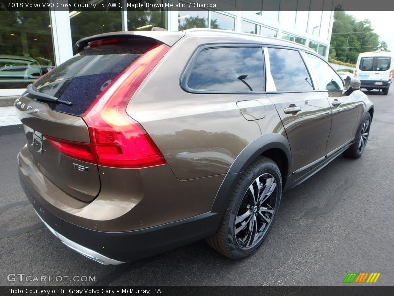 Maple Brown Metallic / Charcoal 2018 Volvo V90 Cross Country T5 AWD