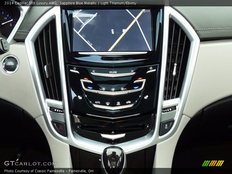 Sapphire Blue Metallic / Light Titanium/Ebony 2014 Cadillac SRX Luxury AWD