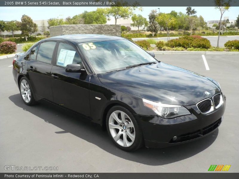 Black Sapphire Metallic / Black 2005 BMW 5 Series 545i Sedan