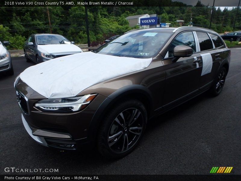 Maple Brown Metallic / Charcoal 2018 Volvo V90 Cross Country T5 AWD