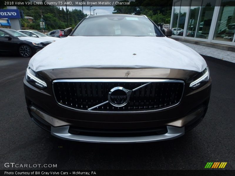 Maple Brown Metallic / Charcoal 2018 Volvo V90 Cross Country T5 AWD
