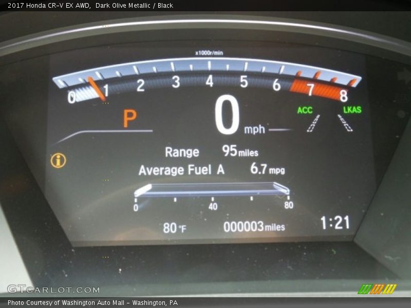 Dark Olive Metallic / Black 2017 Honda CR-V EX AWD