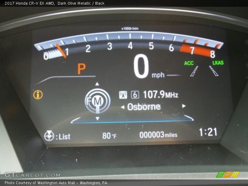 Dark Olive Metallic / Black 2017 Honda CR-V EX AWD