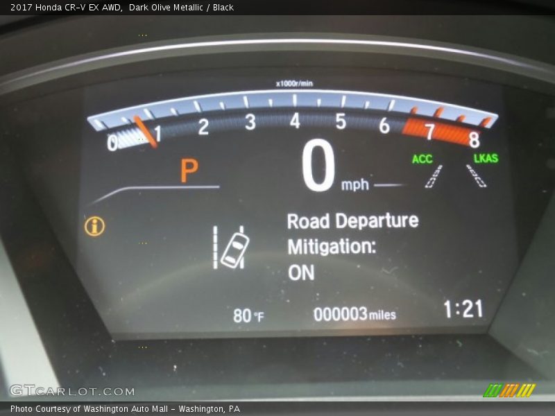 Dark Olive Metallic / Black 2017 Honda CR-V EX AWD