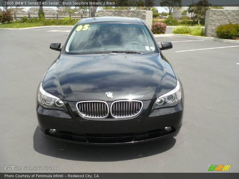 Black Sapphire Metallic / Black 2005 BMW 5 Series 545i Sedan
