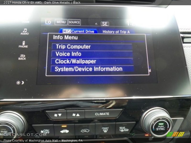 Dark Olive Metallic / Black 2017 Honda CR-V EX AWD