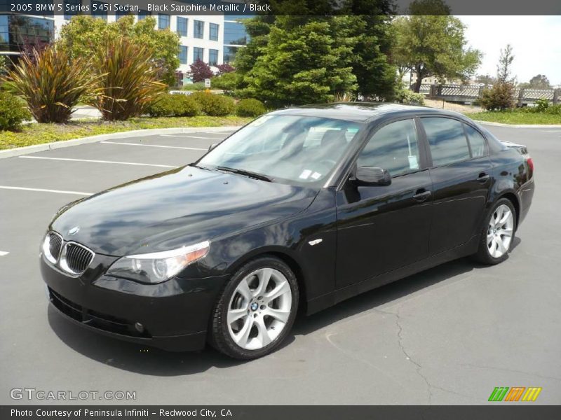 Black Sapphire Metallic / Black 2005 BMW 5 Series 545i Sedan