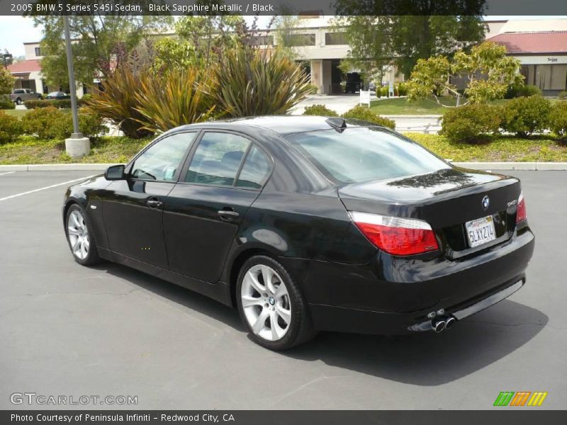 Black Sapphire Metallic / Black 2005 BMW 5 Series 545i Sedan