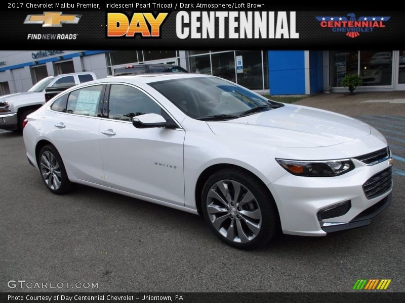 Iridescent Pearl Tricoat / Dark Atmosphere/Loft Brown 2017 Chevrolet Malibu Premier