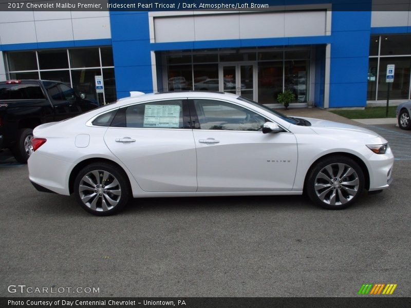 Iridescent Pearl Tricoat / Dark Atmosphere/Loft Brown 2017 Chevrolet Malibu Premier