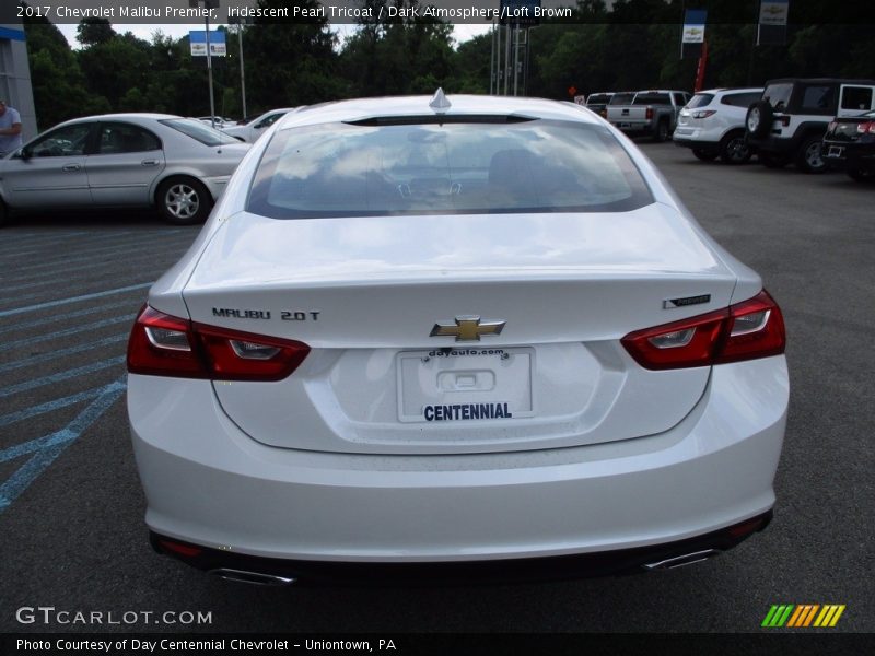 Iridescent Pearl Tricoat / Dark Atmosphere/Loft Brown 2017 Chevrolet Malibu Premier