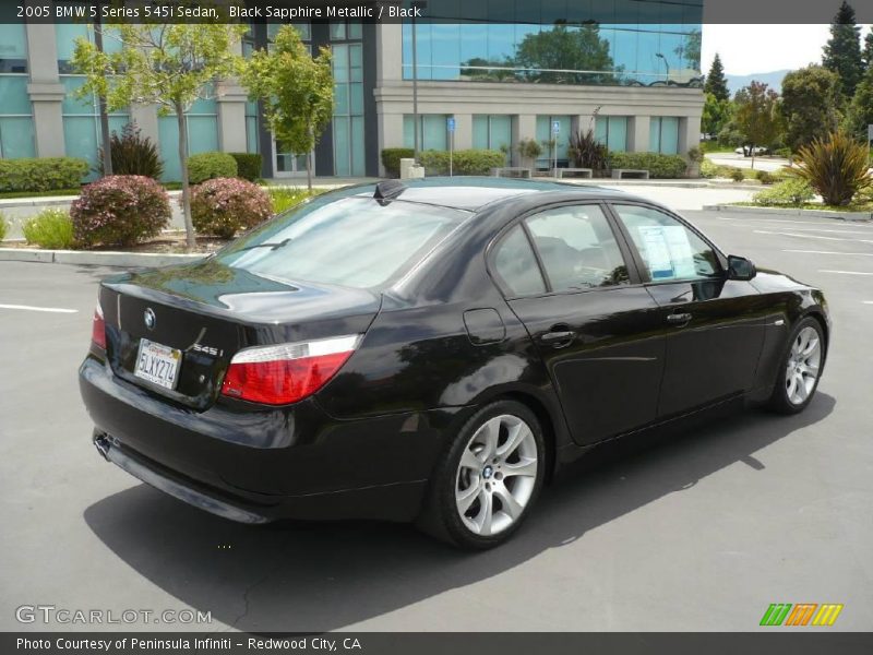 Black Sapphire Metallic / Black 2005 BMW 5 Series 545i Sedan