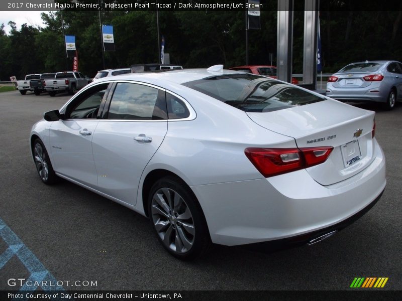 Iridescent Pearl Tricoat / Dark Atmosphere/Loft Brown 2017 Chevrolet Malibu Premier