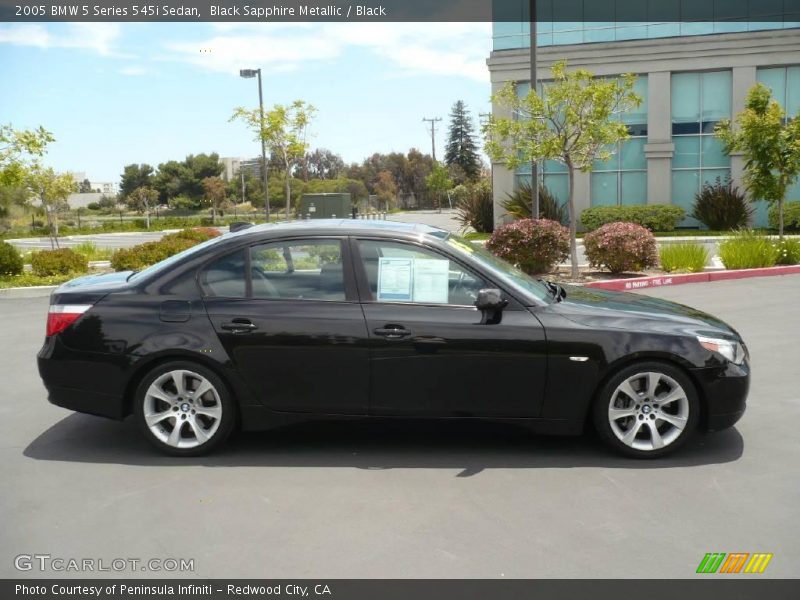 Black Sapphire Metallic / Black 2005 BMW 5 Series 545i Sedan