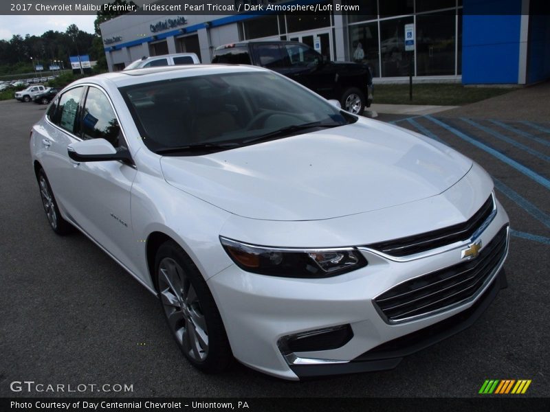 Iridescent Pearl Tricoat / Dark Atmosphere/Loft Brown 2017 Chevrolet Malibu Premier