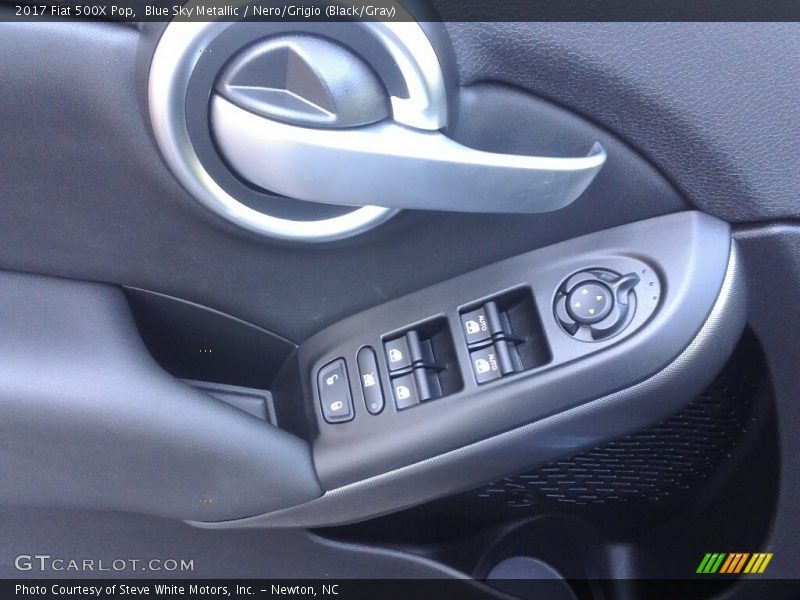 Blue Sky Metallic / Nero/Grigio (Black/Gray) 2017 Fiat 500X Pop