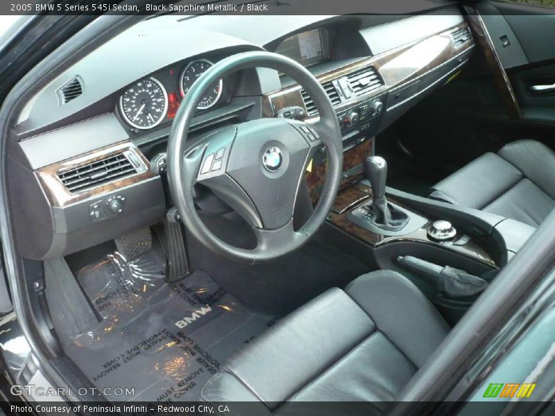 Black Sapphire Metallic / Black 2005 BMW 5 Series 545i Sedan
