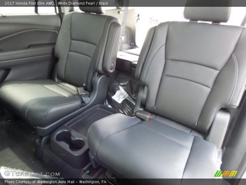 White Diamond Pearl / Black 2017 Honda Pilot Elite AWD