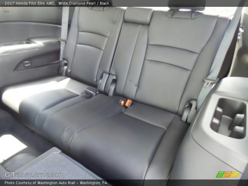 White Diamond Pearl / Black 2017 Honda Pilot Elite AWD