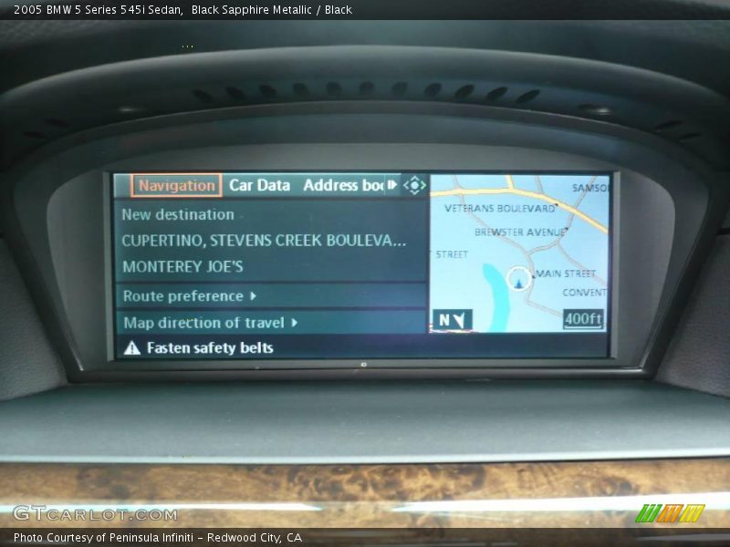 Black Sapphire Metallic / Black 2005 BMW 5 Series 545i Sedan