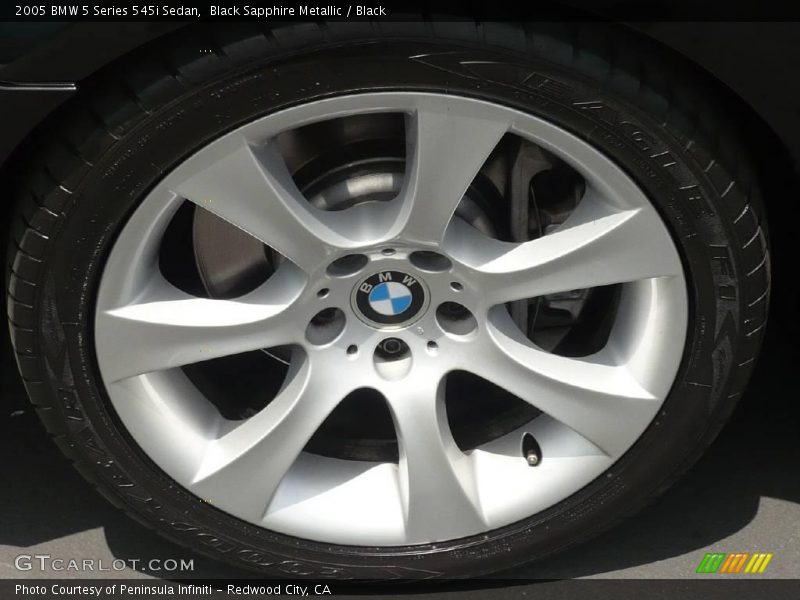 Black Sapphire Metallic / Black 2005 BMW 5 Series 545i Sedan