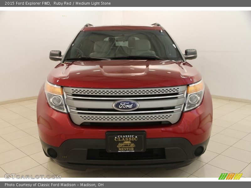 Ruby Red / Medium Light Stone 2015 Ford Explorer FWD