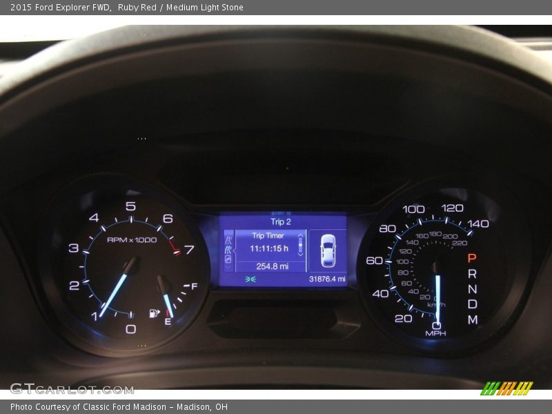 Ruby Red / Medium Light Stone 2015 Ford Explorer FWD