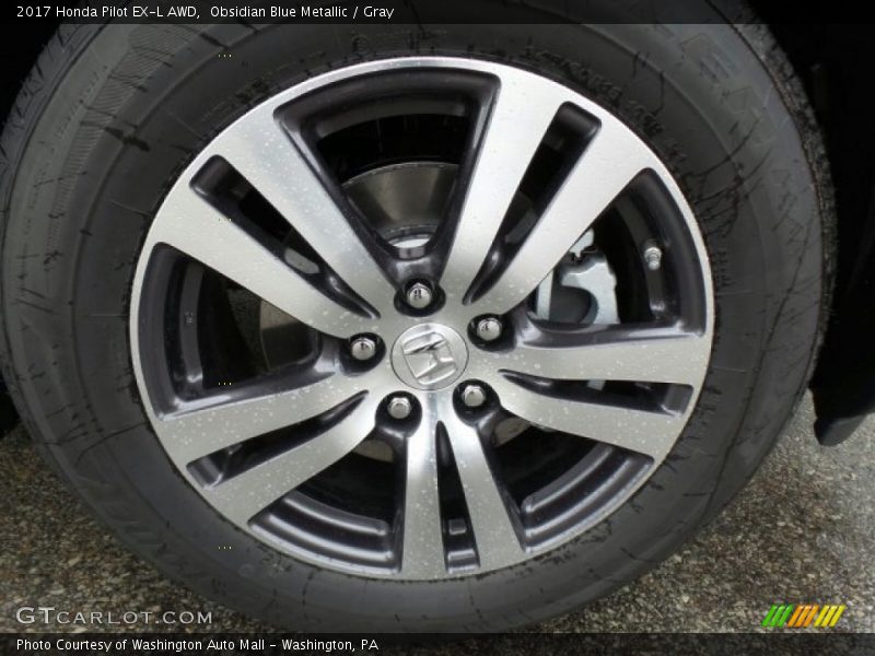 Obsidian Blue Metallic / Gray 2017 Honda Pilot EX-L AWD