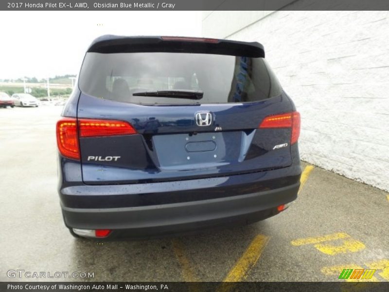 Obsidian Blue Metallic / Gray 2017 Honda Pilot EX-L AWD