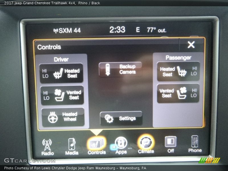 Rhino / Black 2017 Jeep Grand Cherokee Trailhawk 4x4