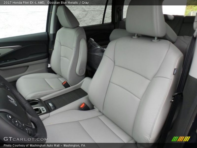 Obsidian Blue Metallic / Gray 2017 Honda Pilot EX-L AWD