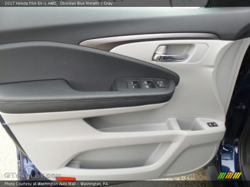 Obsidian Blue Metallic / Gray 2017 Honda Pilot EX-L AWD