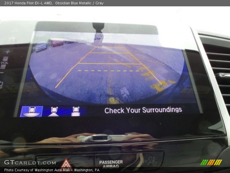Obsidian Blue Metallic / Gray 2017 Honda Pilot EX-L AWD