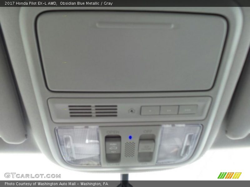 Obsidian Blue Metallic / Gray 2017 Honda Pilot EX-L AWD