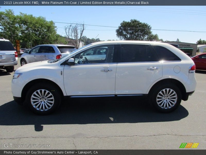 White Platinum Tri-Coat / Limited Edition Bronze Metallic/Charcoal Black 2013 Lincoln MKX FWD