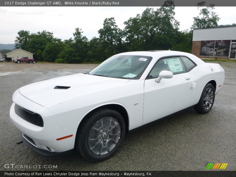 White Knuckle / Black/Ruby Red 2017 Dodge Challenger GT AWD
