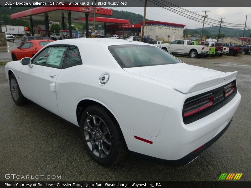 White Knuckle / Black/Ruby Red 2017 Dodge Challenger GT AWD