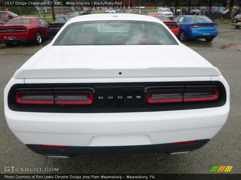 White Knuckle / Black/Ruby Red 2017 Dodge Challenger GT AWD