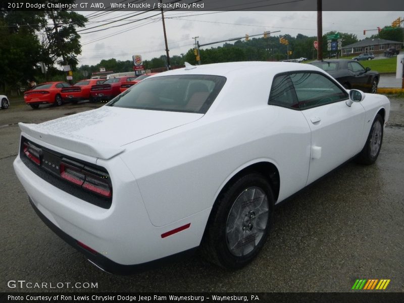 White Knuckle / Black/Ruby Red 2017 Dodge Challenger GT AWD