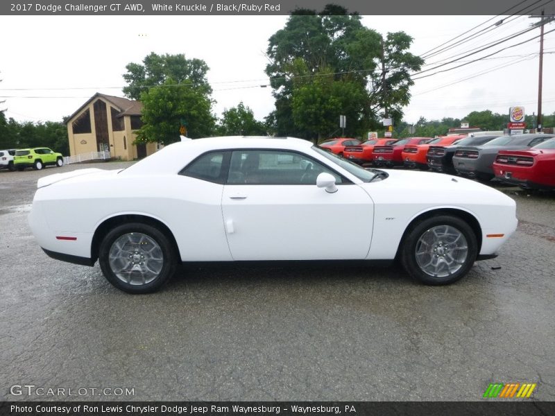 White Knuckle / Black/Ruby Red 2017 Dodge Challenger GT AWD