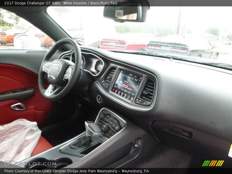 White Knuckle / Black/Ruby Red 2017 Dodge Challenger GT AWD